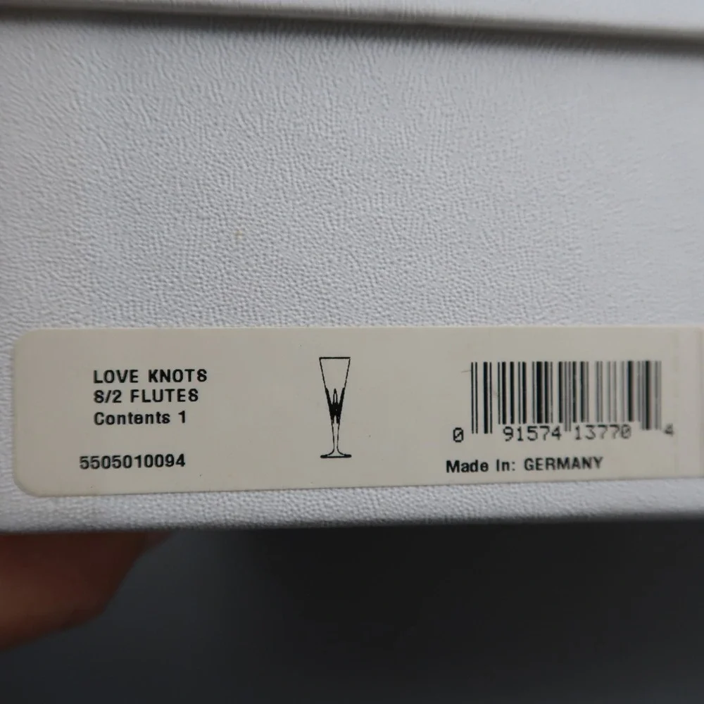 Wedgewood Vera Wang Love Knots Flute Champagne & Cake Knife Server Wedding Set